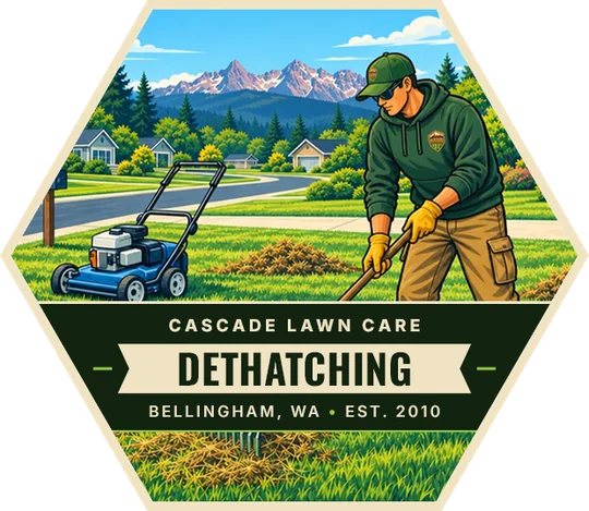 Cascade Lawn Care Dethatching badge