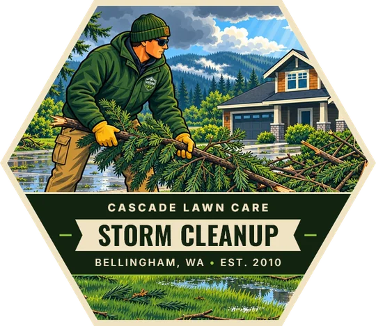 Cascade Lawn Care Storm Cleanup badge
