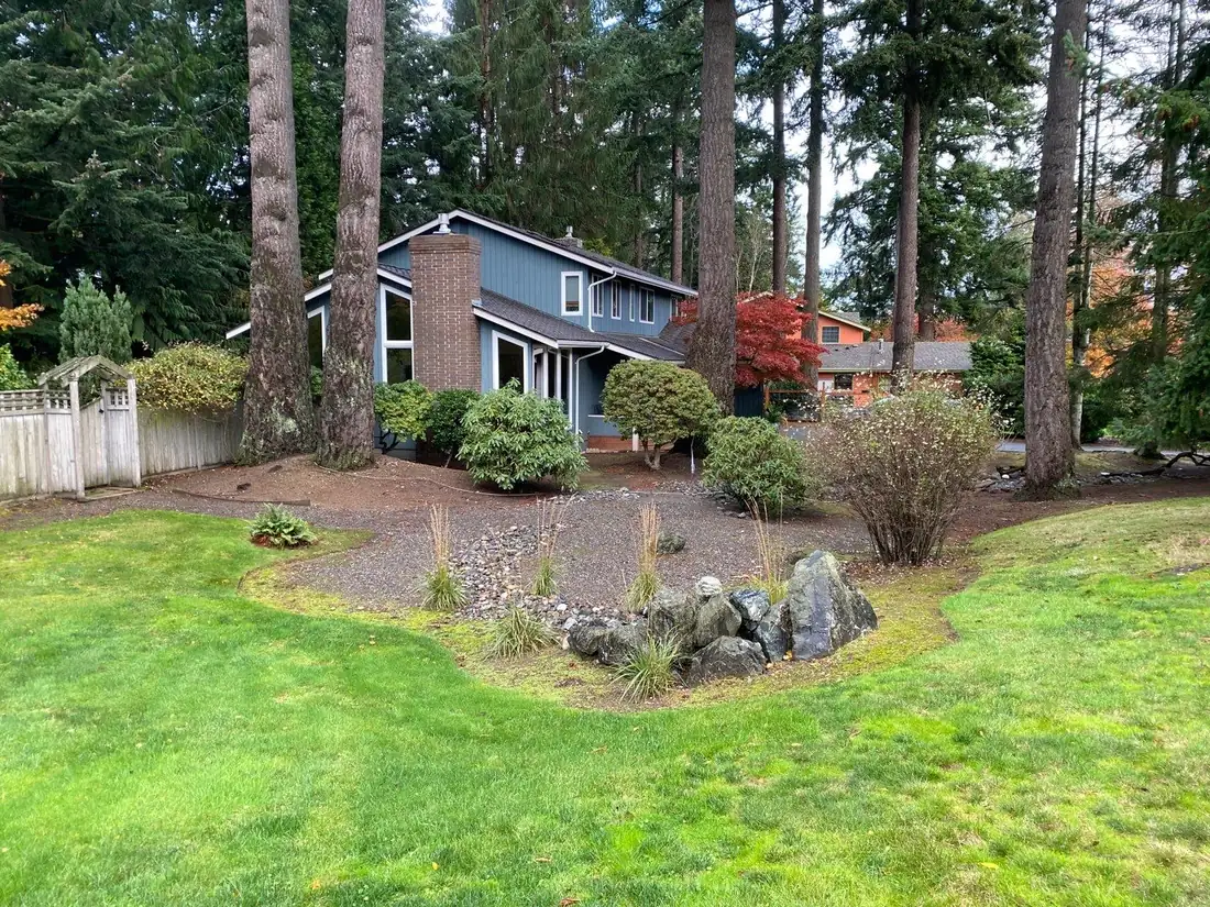 Hedge trimming and bed edging
